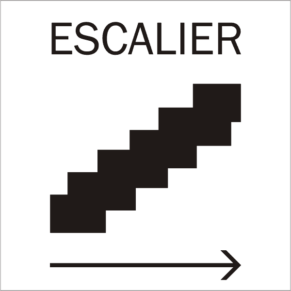 Pictogramme Escalier à Droite - Gamme Basic