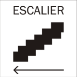Pictogramme Escalier à Gauche - Gamme Basic