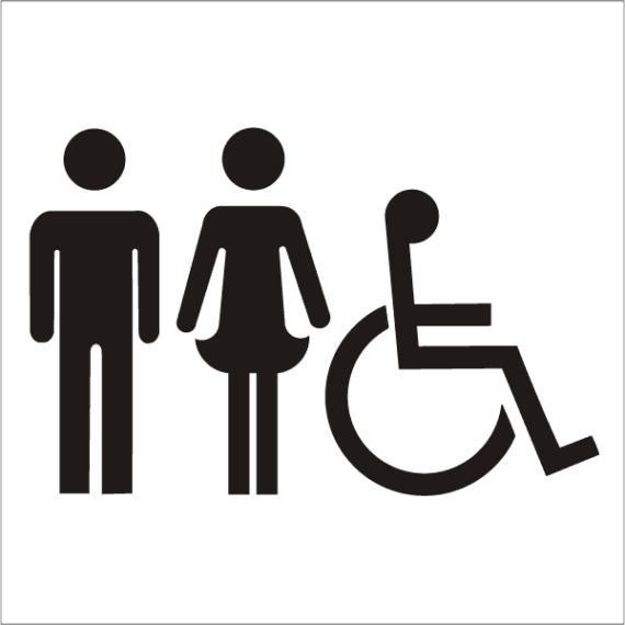 Pictogramme Toilettes Mixtes - Gamme Basic