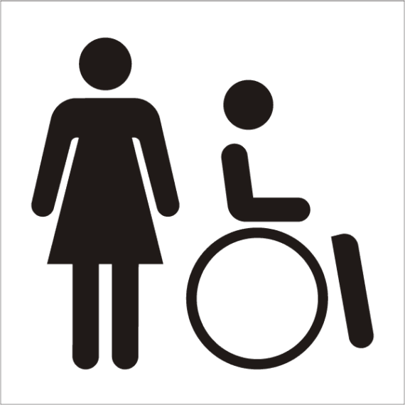 Pictogramme Toilettes Femme PMR - Gamme Basic