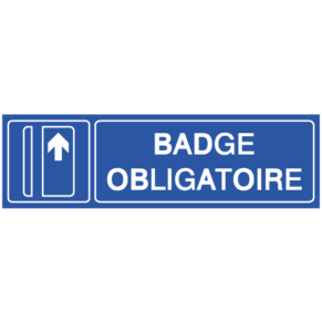 Pictogramme Badge Obligatoire - Gamme Secure