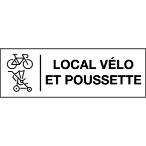 Pictogramme Local Vélo et Poussette - Gamme Glossy