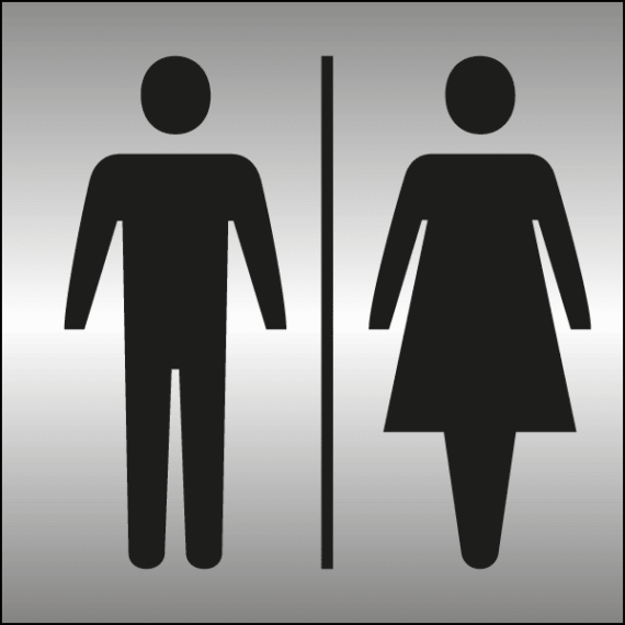 Pictogramme Toilettes Mixtes - Gamme Brossé