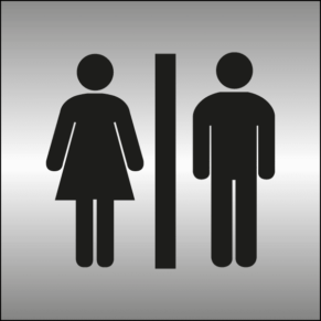 Pictogramme Toilettes Mixtes - Gamme Brossé