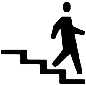 Pictogramme Escalier Descendant - Gamme Contour