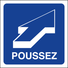 Pictogramme Poussez - Gamme Classic