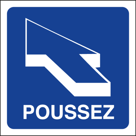 Pictogramme Poussez - Gamme Classic