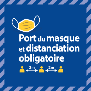 Panneau Port Du Masque Et Distance Obligatoire