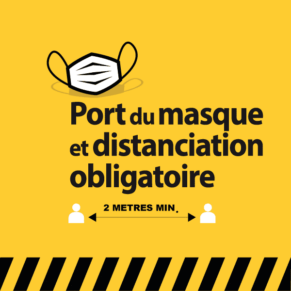 Panneau Port Du Masque Et Distance Obligatoire