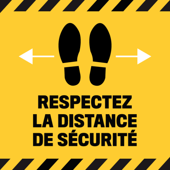 Adhésif Respectez La Distance De Sécurité