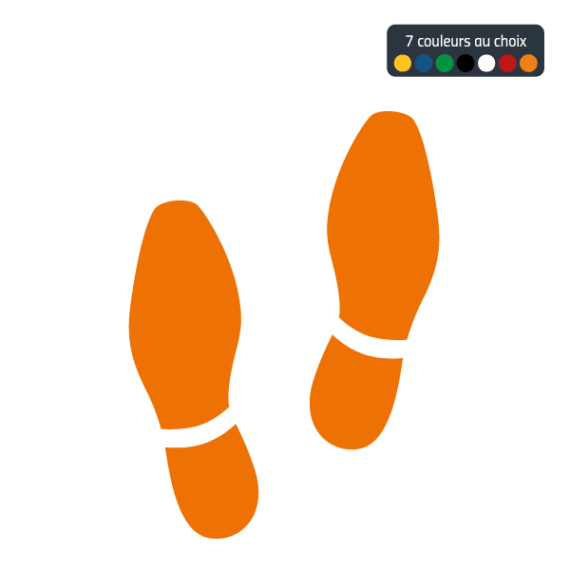 Adhésif Sol Logo 2 Pieds (7 coloris au choix)