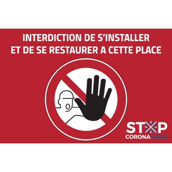 Panneau Interdiction De S'Installer Et De Se Restaurer