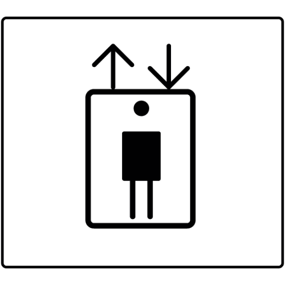 Pictogramme Ascenseur 1 personne - Gamme Filigrame