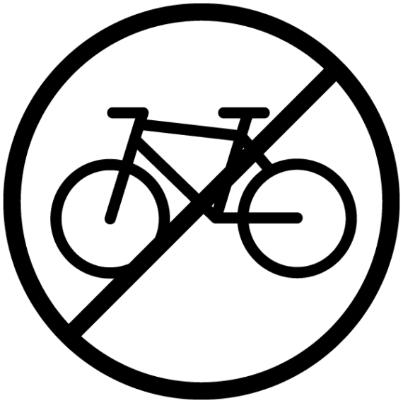 Pictogramme Interdit aux Vélos - Gamme Filigrame