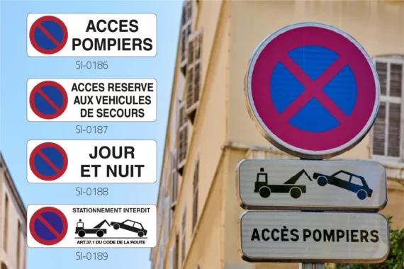 Panneau Accès Réservé aux Véhicules de Secours SI-0187