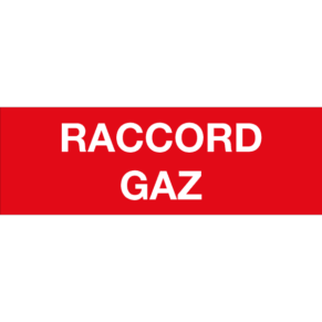 Étiquette Gravée Raccord Gaz