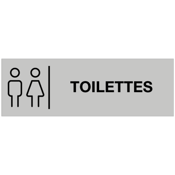 Étiquette Gravée Toilettes