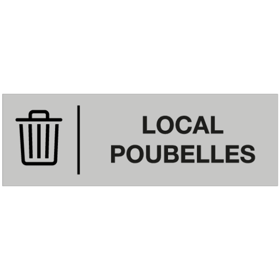 Étiquette Gravée Local Poubelles