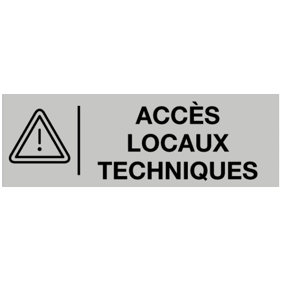 Étiquette Gravée Accès Locaux Techniques