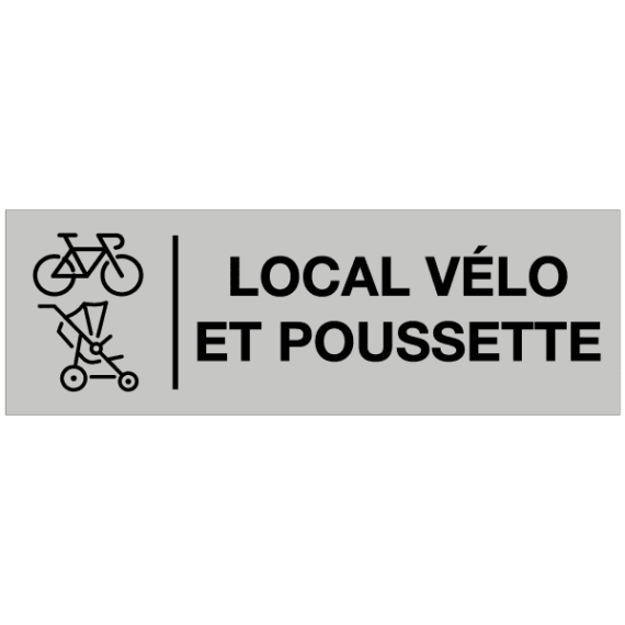Étiquette Gravée Local Vélo et Poussette
