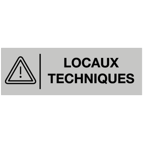 Étiquette Gravée Locaux Techniques