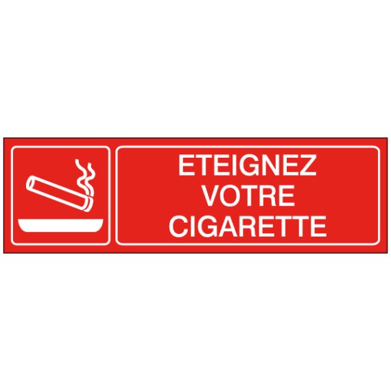 Étiquette Gravée Éteignez Votre Cigarette