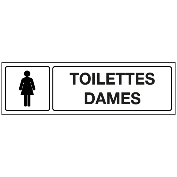 Étiquette Gravée Toilettes Dames