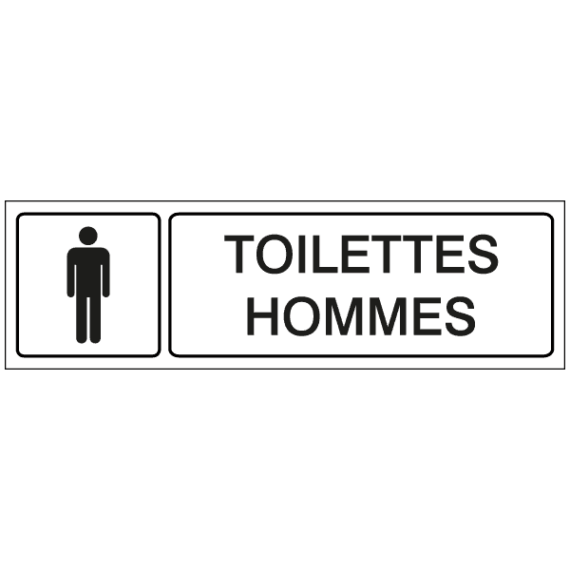 Étiquette Gravée Toilettes Hommes