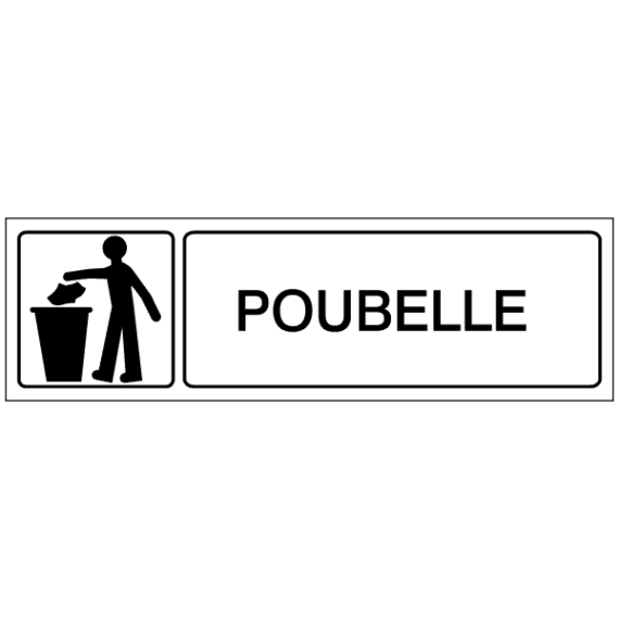 Étiquette Gravée Poubelle
