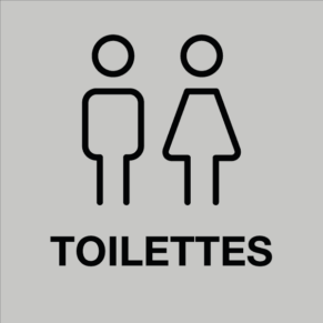 Étiquette Gravée Toilettes