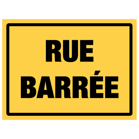 Panneau Danger Rue Barrée - KC1 19P