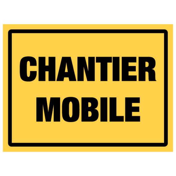 Panneau Danger Chantier Mobile - KC1 CM