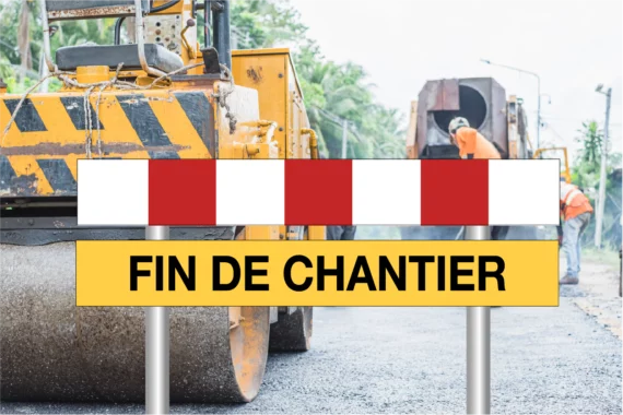 Panneau Temporaire Fin de Chantier - K2 ROUT-0029