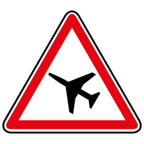 Panneau Traversée d'une Aire de Danger Aérien - A23