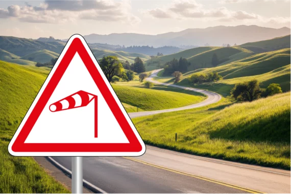 Panneau Danger Vent Latéral - A24 ROUT-0058