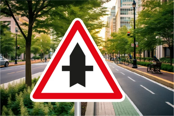 Panneau d'Intersection Route Prioritaire - AB2 ROUT-0061