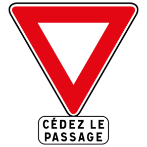 Panneau Cédez le Passage - AB3 + M9c