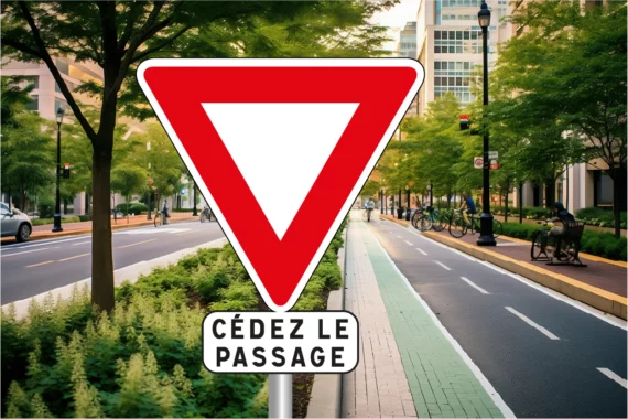 Panneau Cédez le Passage - AB3 + M9c ROUT-0066