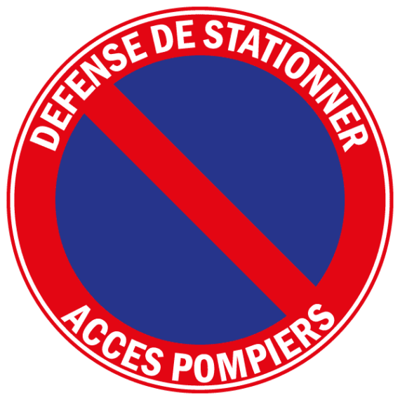 Panneau Défense de Stationner - Accès Pompiers