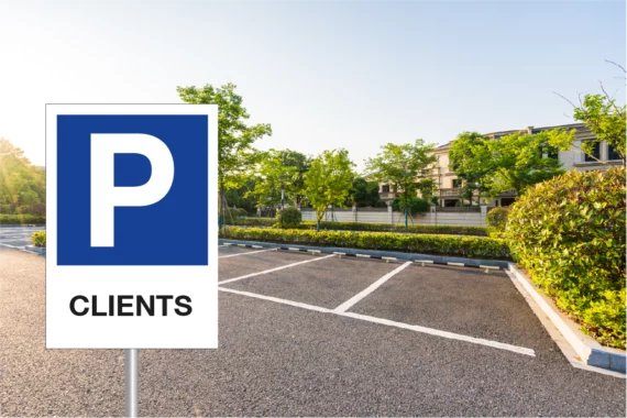 Panneau Parking Clients ROUT-0127