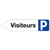 Panneau Parking Visiteurs à Gauche
