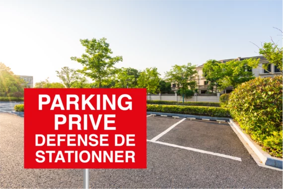 Panneau Parking Privé Défense de Stationner ROUT-0143