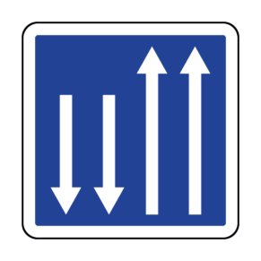 Panneau d'Indication d'un Créneau de Dépassement dans les 2 Sens de Circulation - C29a