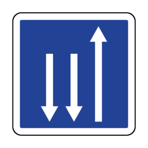 Panneau d'Indication d'un Créneau de Dépassement dans le Sens Inverse de Circulation - C29c