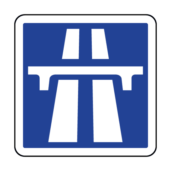 Panneau d'Indication d'une Section de Route à Statut Autoroutier - C207