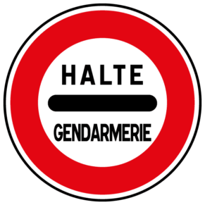 Panneau Halte Gendarmerie - B5a