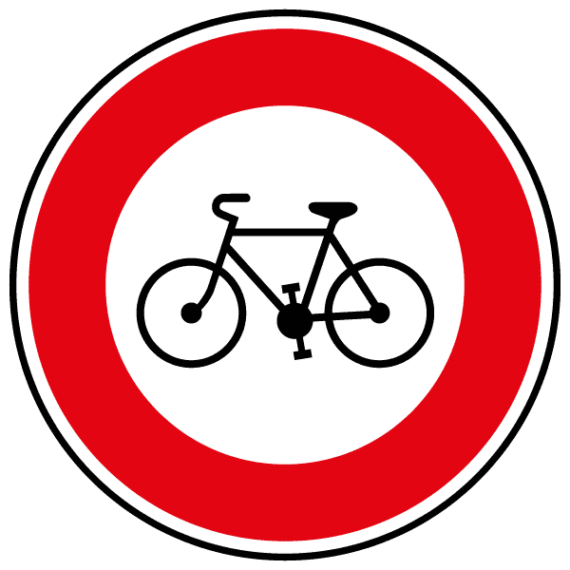 Panneau Accès Interdit aux Cyclistes - B9b