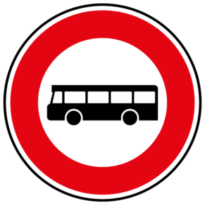 Panneau Accès Interdit aux Transports en Commun - B9f