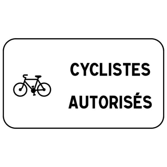 Panneau Cyclistes Autorisés