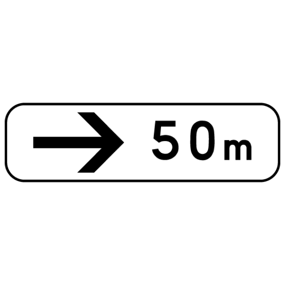 Panneau Flèche Indicative à 50m - M3b